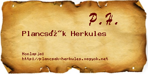 Plancsák Herkules névjegykártya